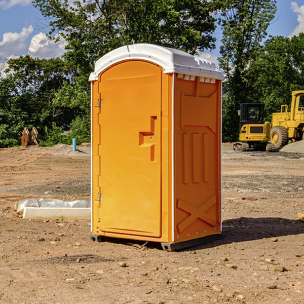 how often are the portable restrooms cleaned and serviced during a rental period in Toluca Lake